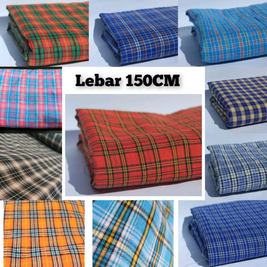 1-5 Meter Kain Seragam.an Bebas Pilih Motif Dan warna #kain seragaman#kain kotak kotak#kain seragama