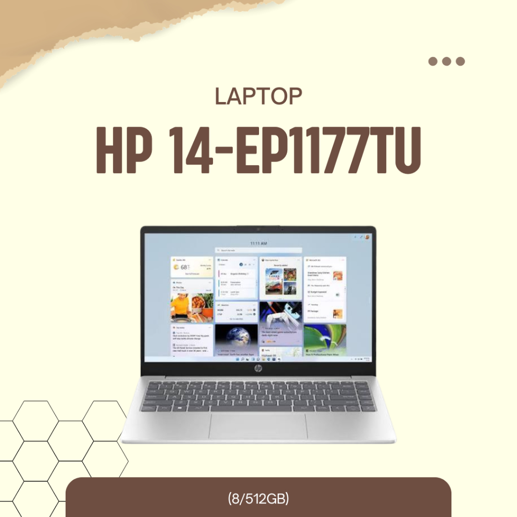 Laptop HP 14 EP1177TU Original Windows 11 SSD 512GB