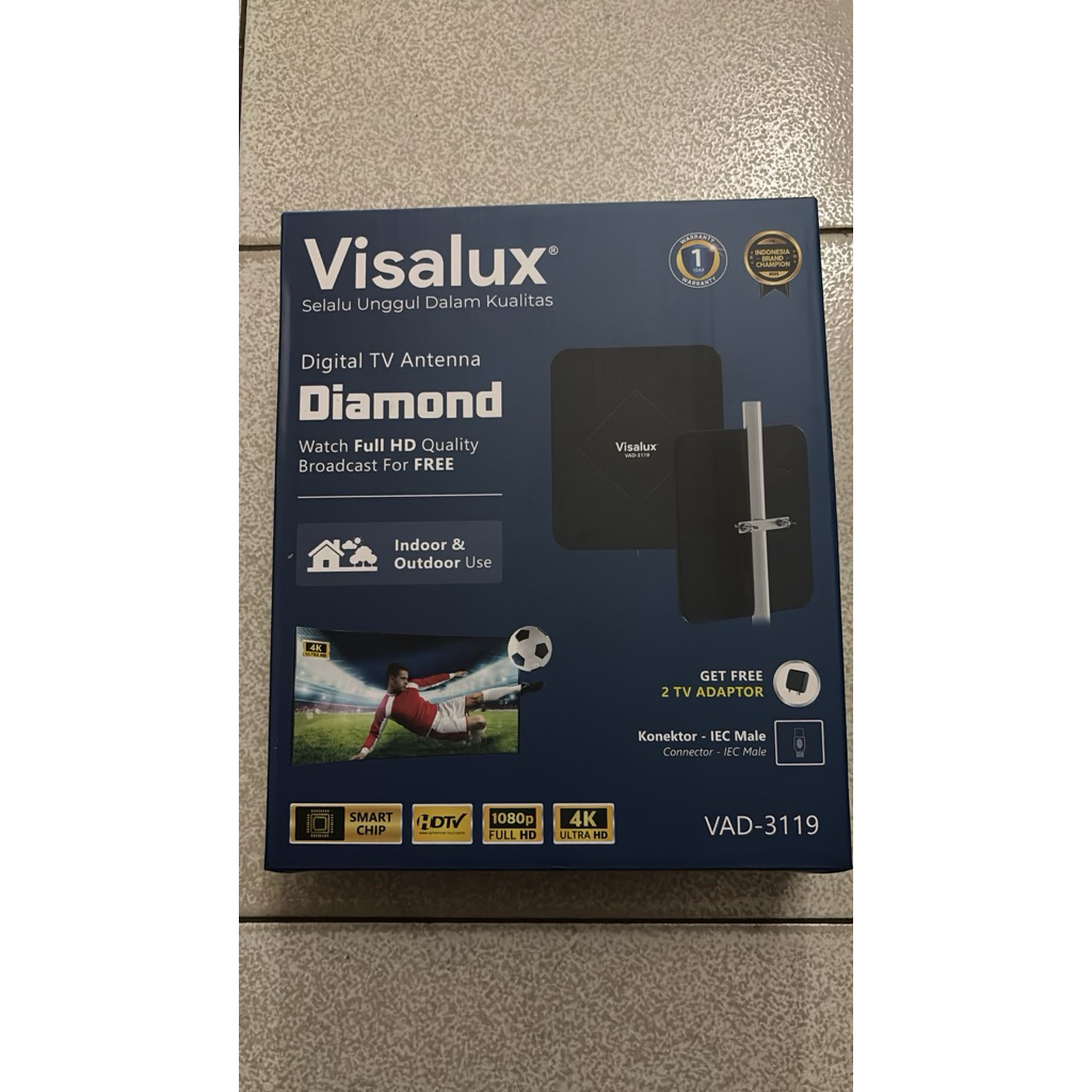 Visalux Digital TV Antenna Diamond VAD-3119 | Antena TV Digital Indoor & Outdoor Full HD 4K