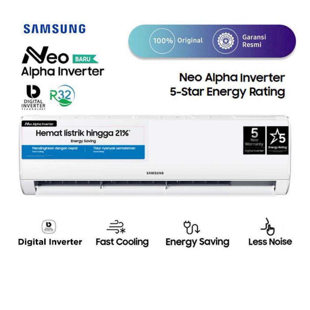 ac samsung 1/2 pk inverter ac samsung neo alpha inverter 1/2 pk