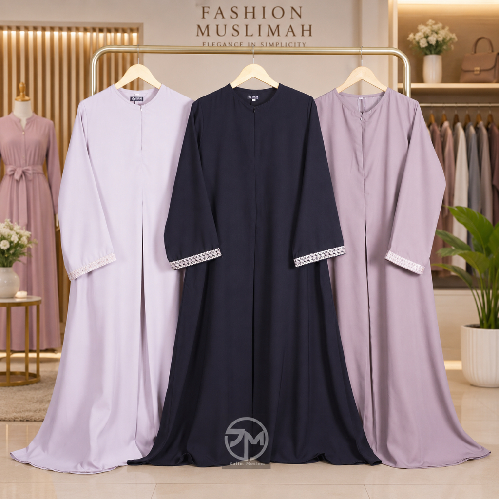 Salim Moslem - Mina Abaya Terbaru Abaya Bordir // Gamis Dress 2026