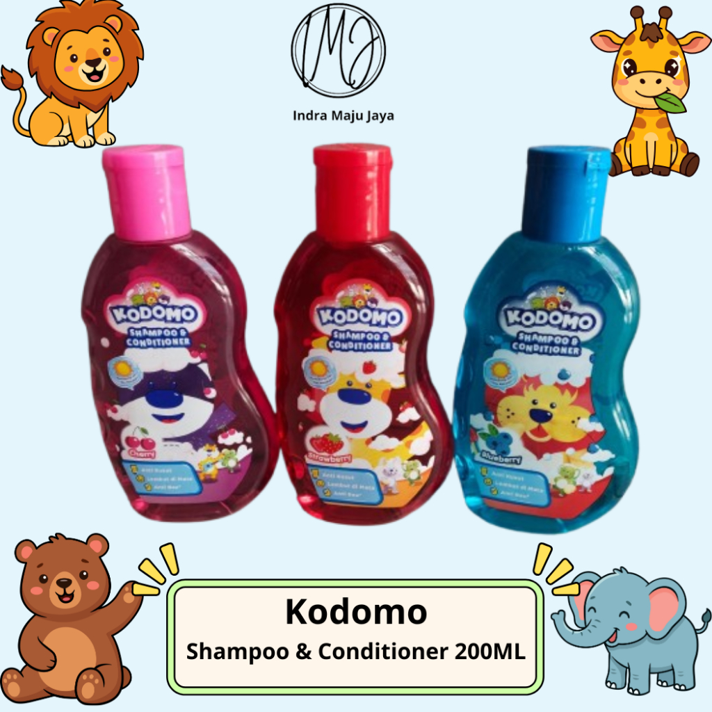 KODOMO SHAMPOO & CONDITIONER 200ML / KODOMO SHAMPOO CHERRY 200ML / KODOMO SHAMPOO STRAWBERRY 200ML /