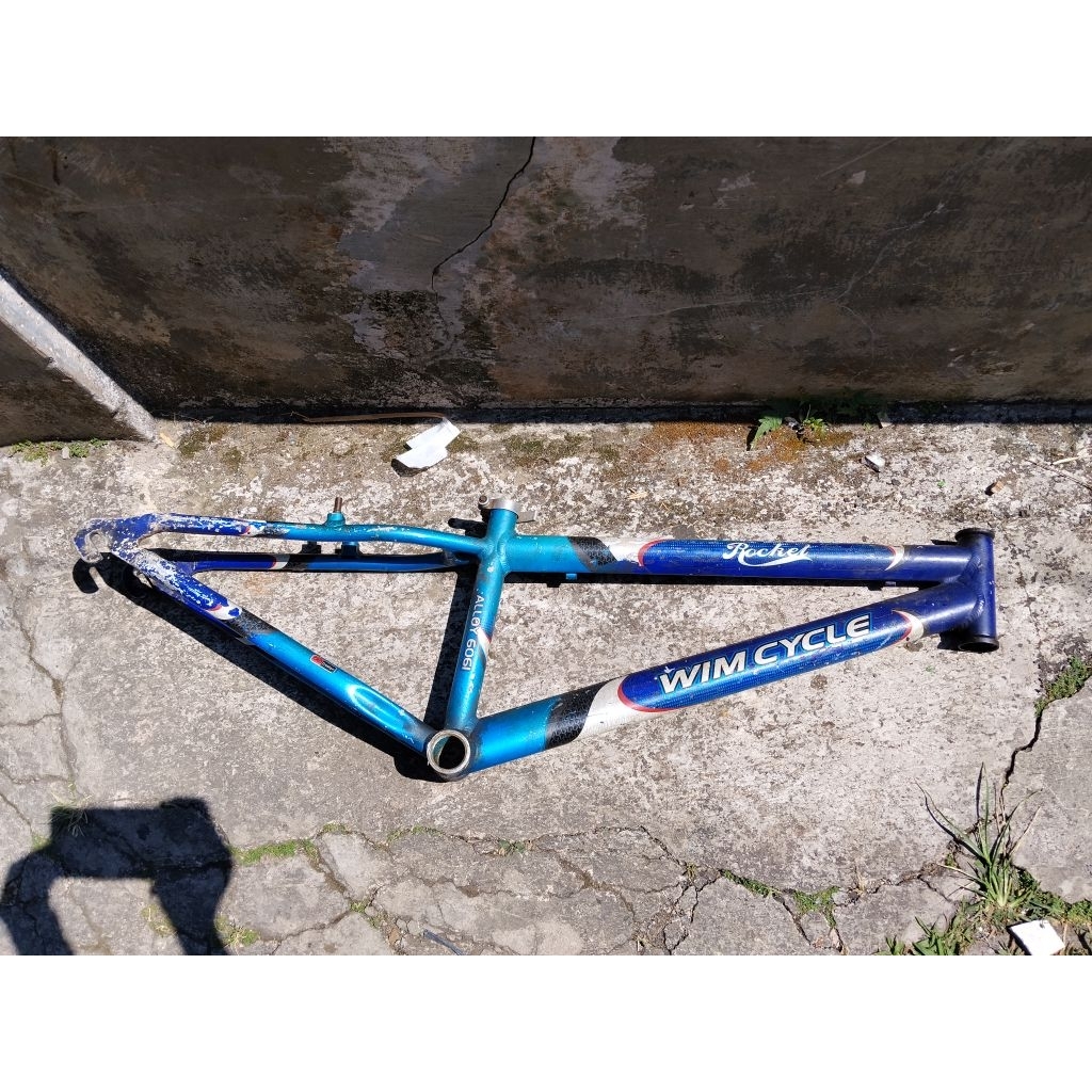 Frame Sepeda Mtb model DJ WIMCYCLE ROCKET ALLOY SIZE 11,5" BAN 26 ALLOY 6061 SANGAT LANGKA