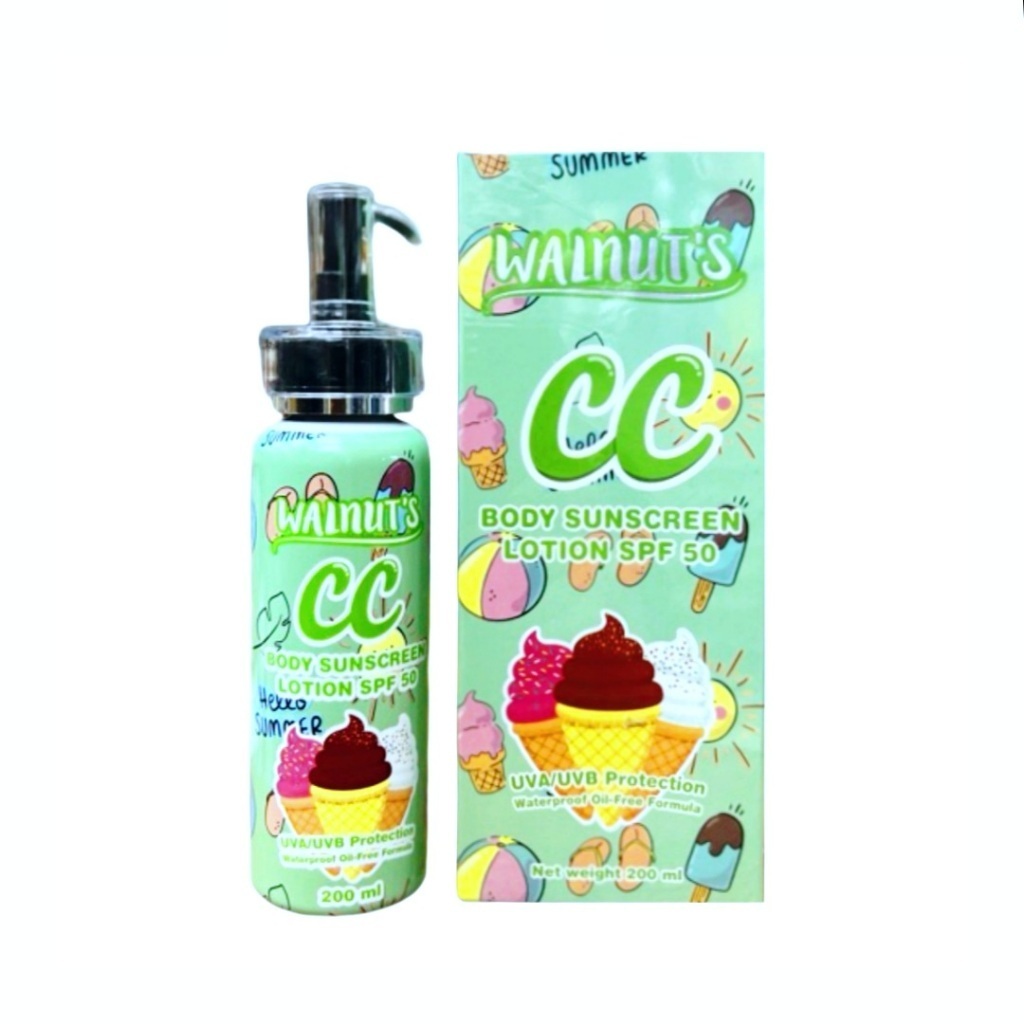 BODY LOTION SUNSCREEN LOTION CC WALNUTS HIJAU 200 ML