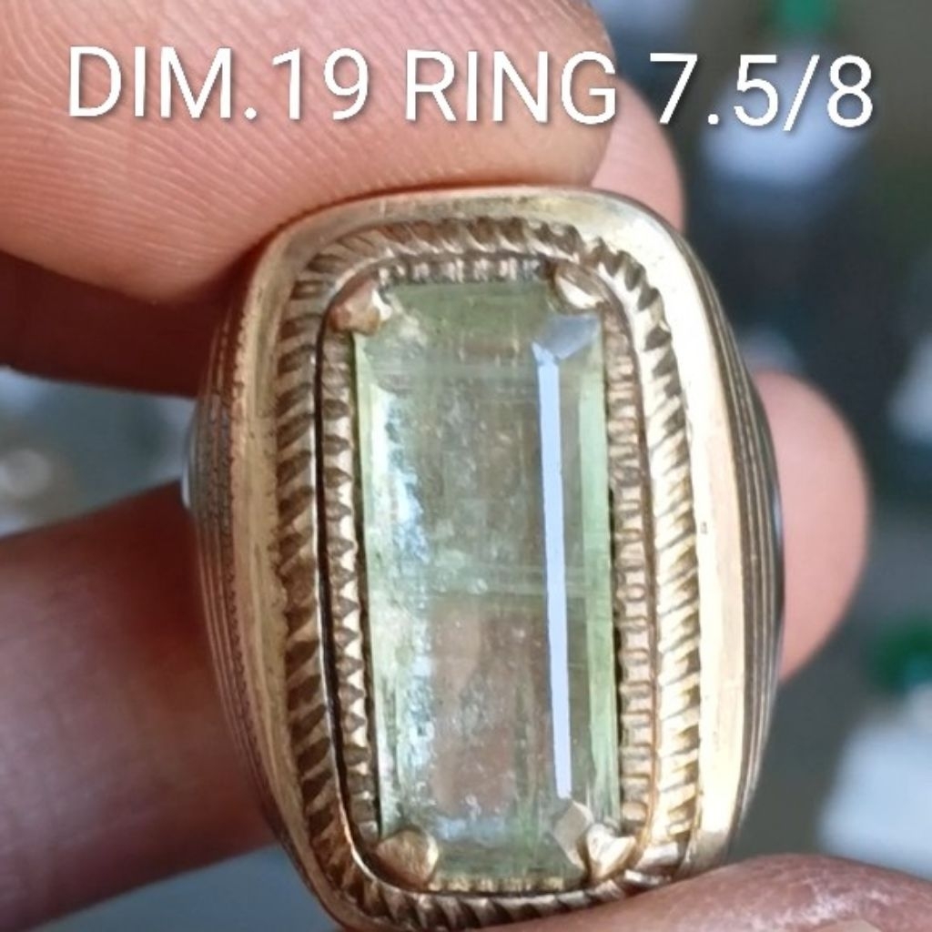 NATURAL EMERALD BERYL COLOMBIA JUMBO CRYSTAL SUPER LAWASAN RING KOIN HANDMADE