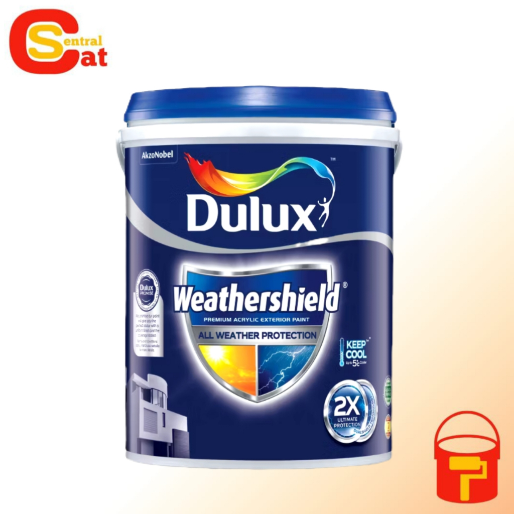 CAT TEMBOK LUAR DULUX WEATHERSHIELD BRILIANT WHITE 20KG