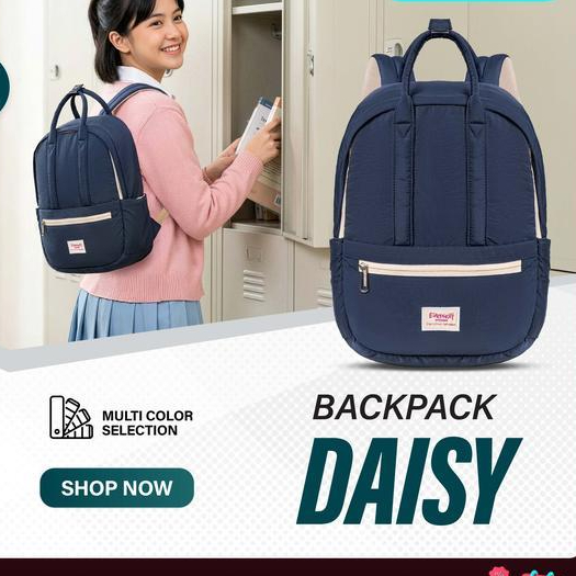 Elizabeth Ladies - Tas Ransel Wanita Tas Punggung Laptop Mini Backpack Daisy Tas Sekolah Tas Kuliah