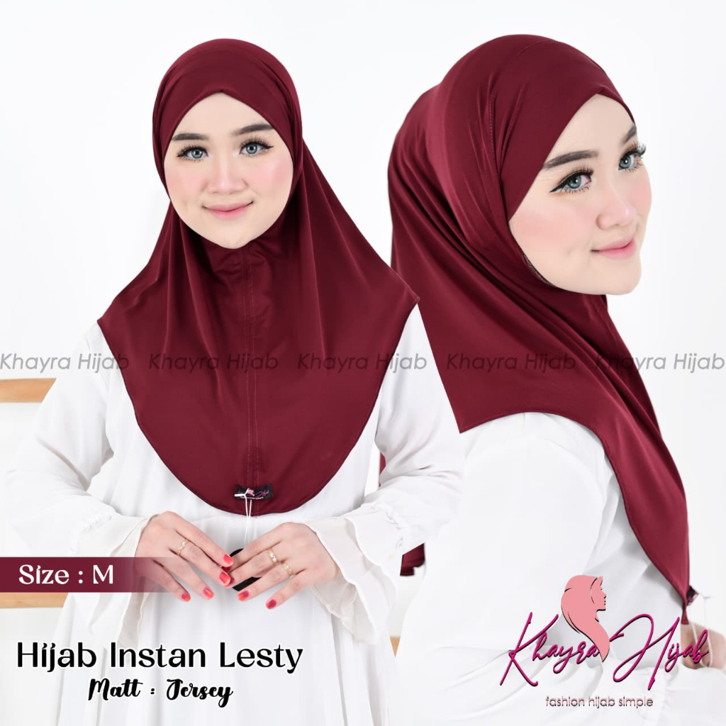 Hijab Instan Bergo Khiban Lesti Jersey Premium Daily Adem
