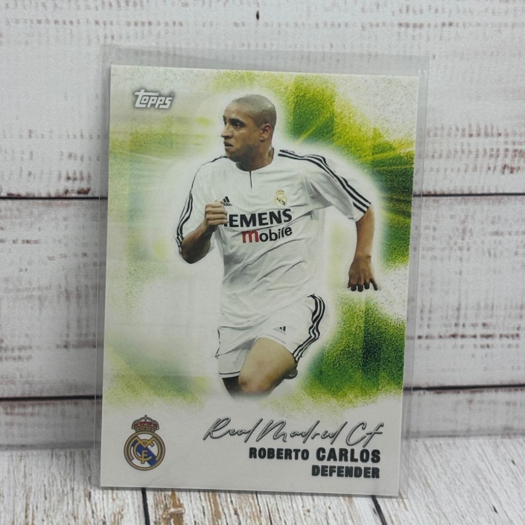 Kartu Bola Roberto Carlos Real Madrid Topps Team Set Original