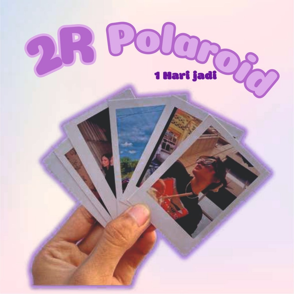POLAROID UK 2R CUSTOM BACKGROUND Color / Cetak Foto Ukuran 2R aesthetic / CETAK FOTO VIRAL