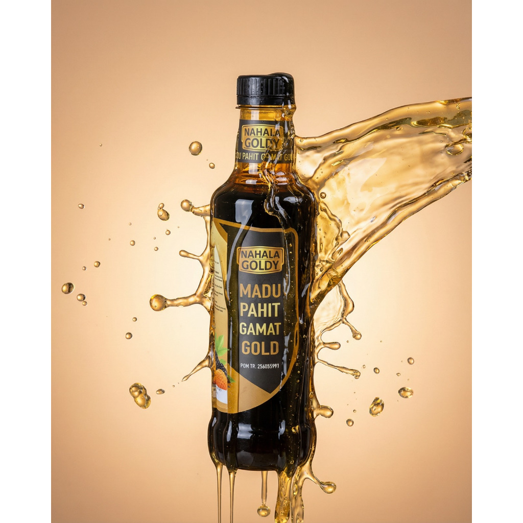 Madu Hitam Gamat Nahala Goldy | Madu Hitam Pahit Gamat Gold KEMASAN BARU