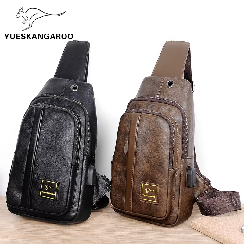 YUESKANGAROO Tas Selempang Pria Kulit Sintetis - Y005