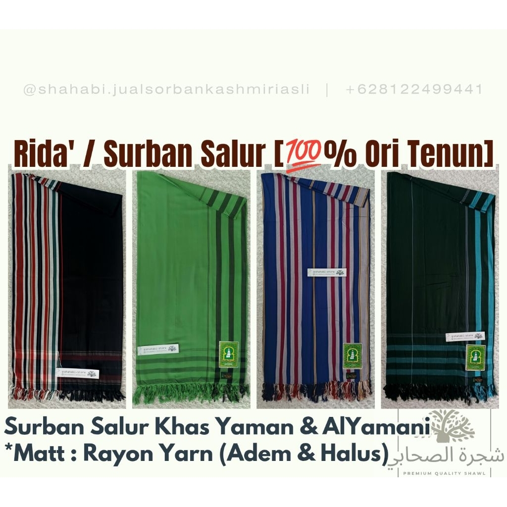 Sorban Rida Tenun Al Yamani / Jual Sorban Tenun Asli / Sorban Habib | Surban Alyamani Ori