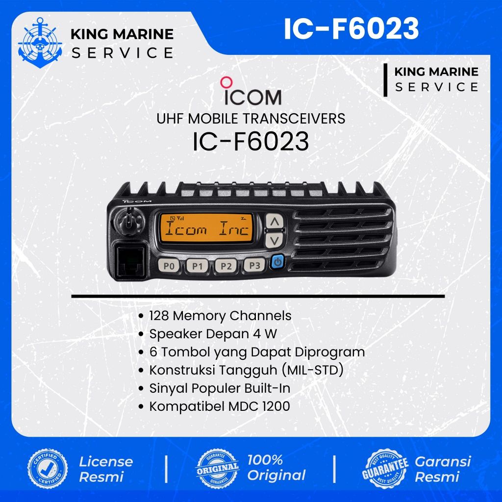 ICOM IC-F6023 Radio Rig Mobile UHF 25W 128 Channel Original
