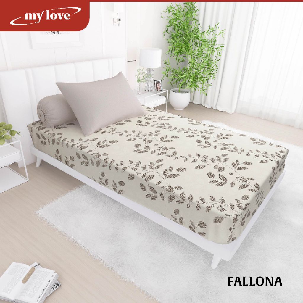 (SINGLE)SPREI MY LOVE SINGLE SIZE 100X200 TINGGI 30CM