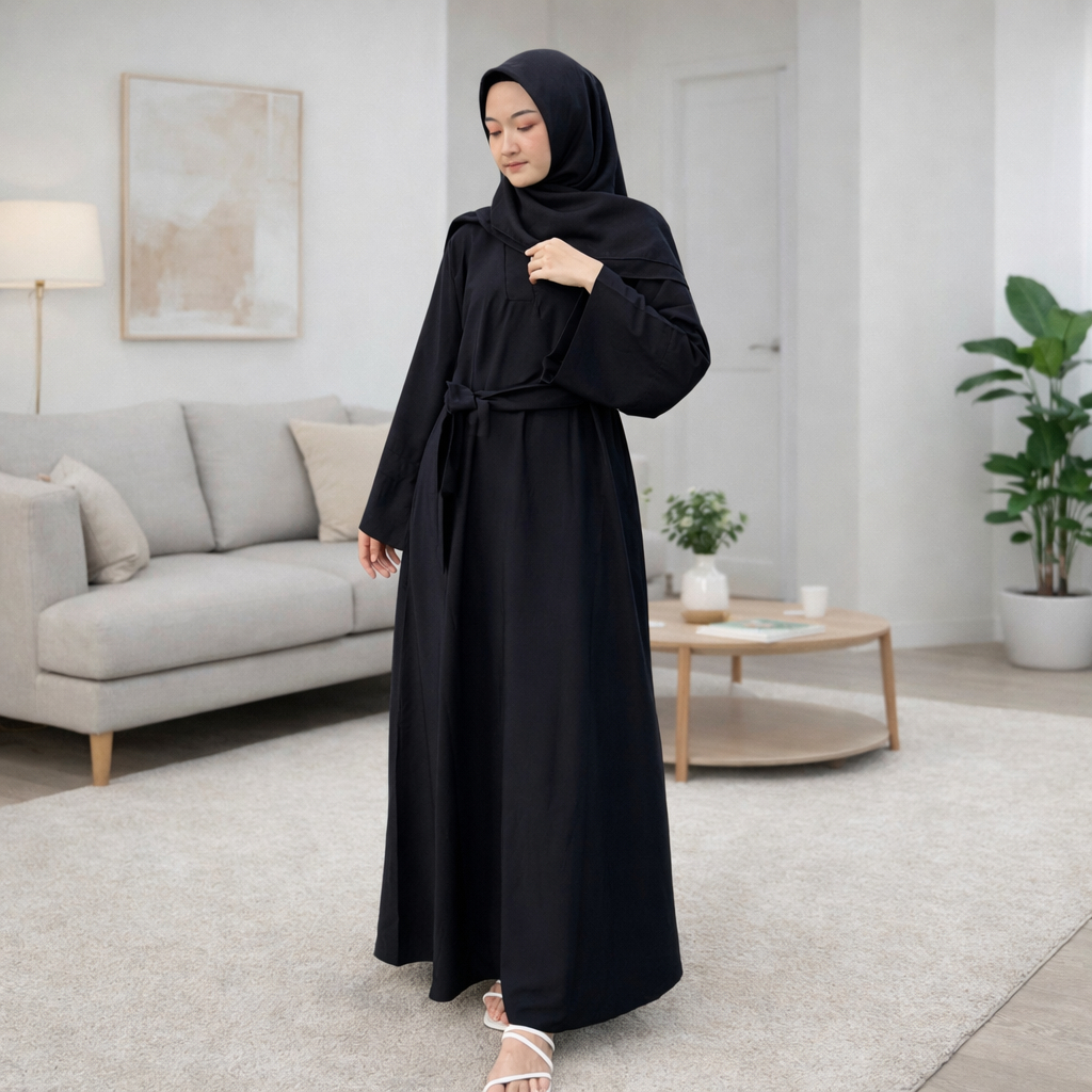 Gamis Abaya Turki Remaja Polos Baju Muslim Basic Syari Kekinian Kualitas Bagus