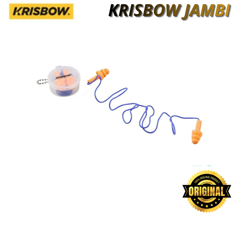 Krisbow Set Earplug Silikon Dengan Kabel