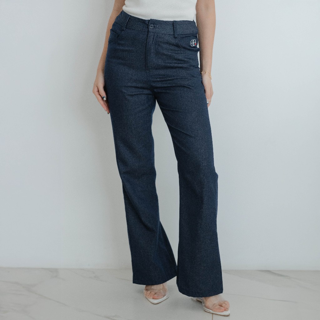 Beatrice Clothing Jogja Camie Denim Pants - Celana Panjang Wanita | Celana Panjang Highweist