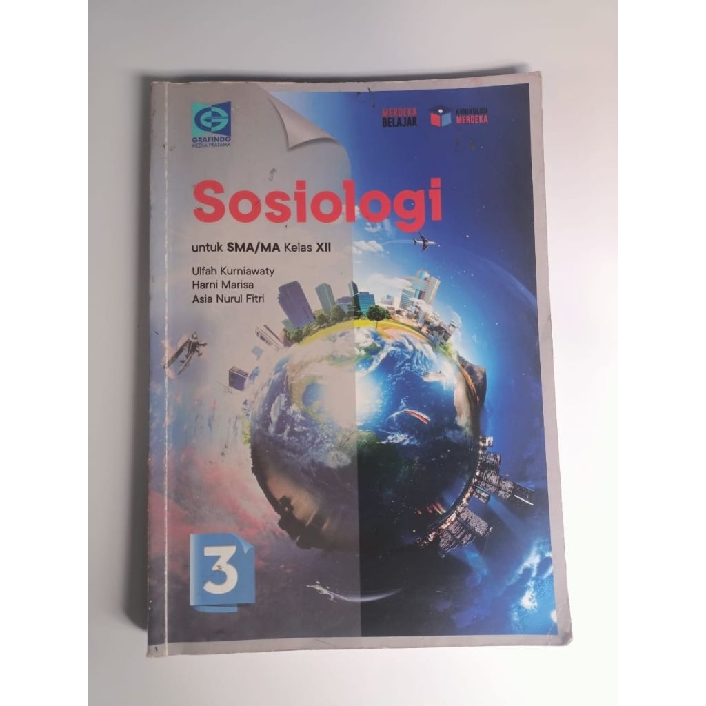 buku sosiologi kelas 12  / 3 SMA penerbit Grafindo  kurikulum merdeka