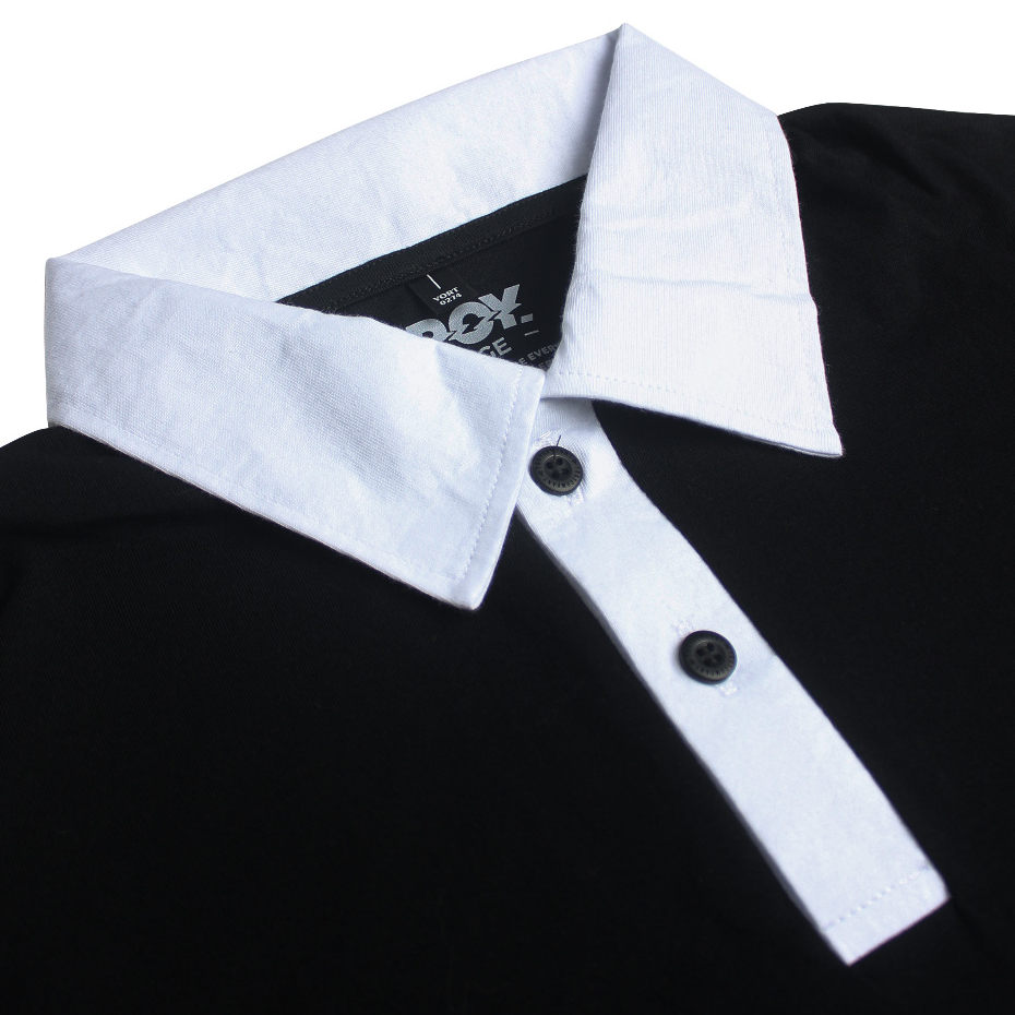 Troy Company Wangky Polo Shirt Black White Starlift - Kaos Polo Pria Hitam Putih WKD 3562