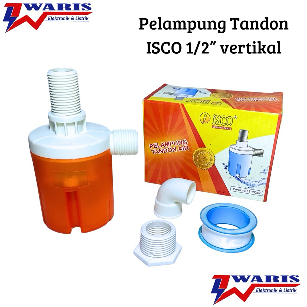 Pelampung kran tandon air otomatis ISCO MODEL L 1/2 Vertikal