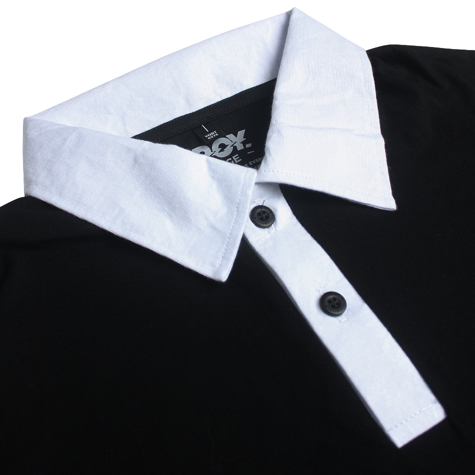 Troy Company Wangky Polo Shirt Black White TC Motion - Kaos Polo Pria Hitam Putih WKD 3563