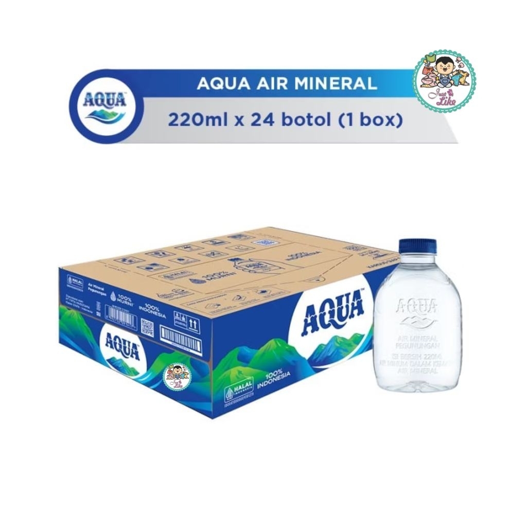 AQUA Mini Cube/Botol Mini 220ml isi 24pcs