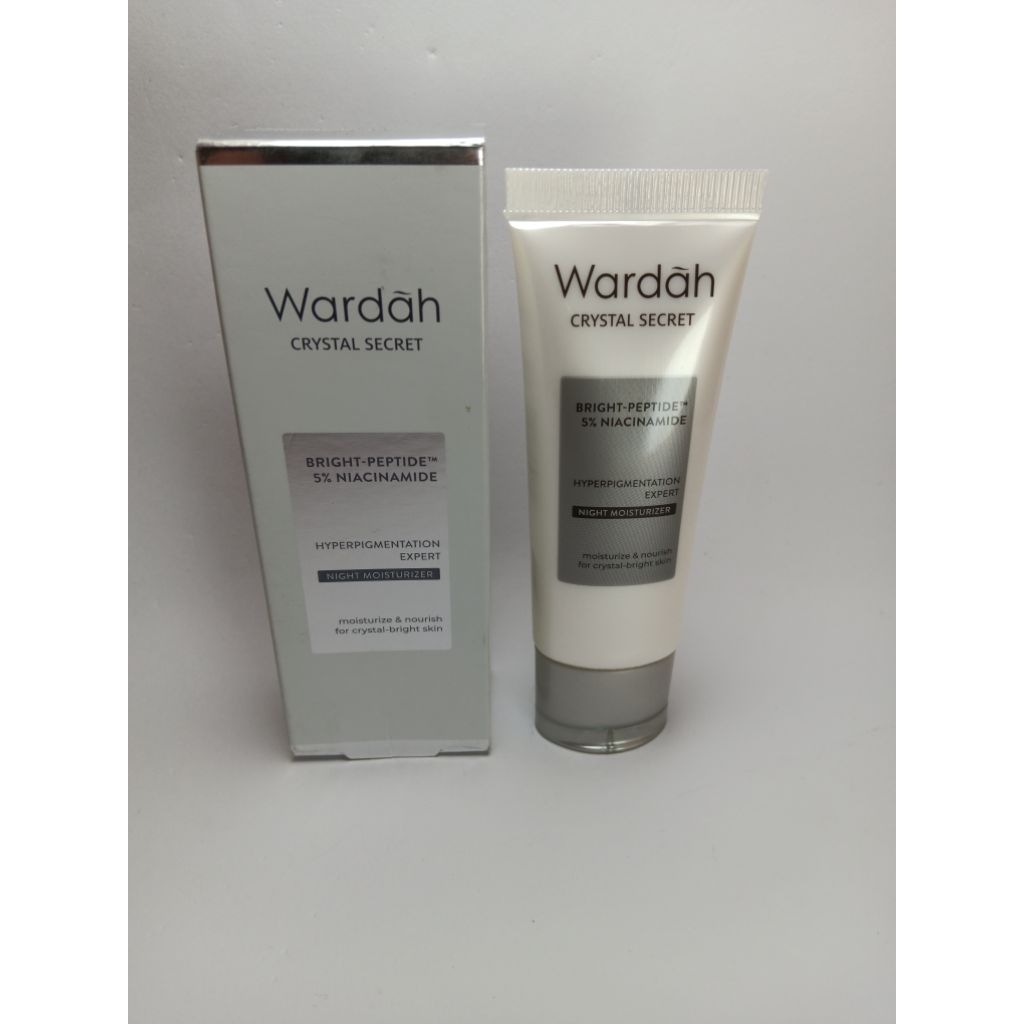 Wardah Crystal Secret Day Cream & Night Cream 15gr - Wardah White Secret Krim Siang & Krim Malam 15g