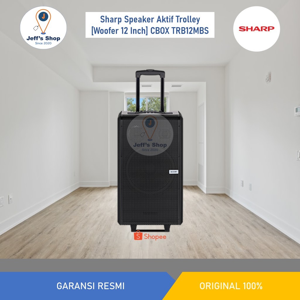 Sharp Speaker Aktif Trolley [Woofer 12 Inch] CBOX-TRB12MBS