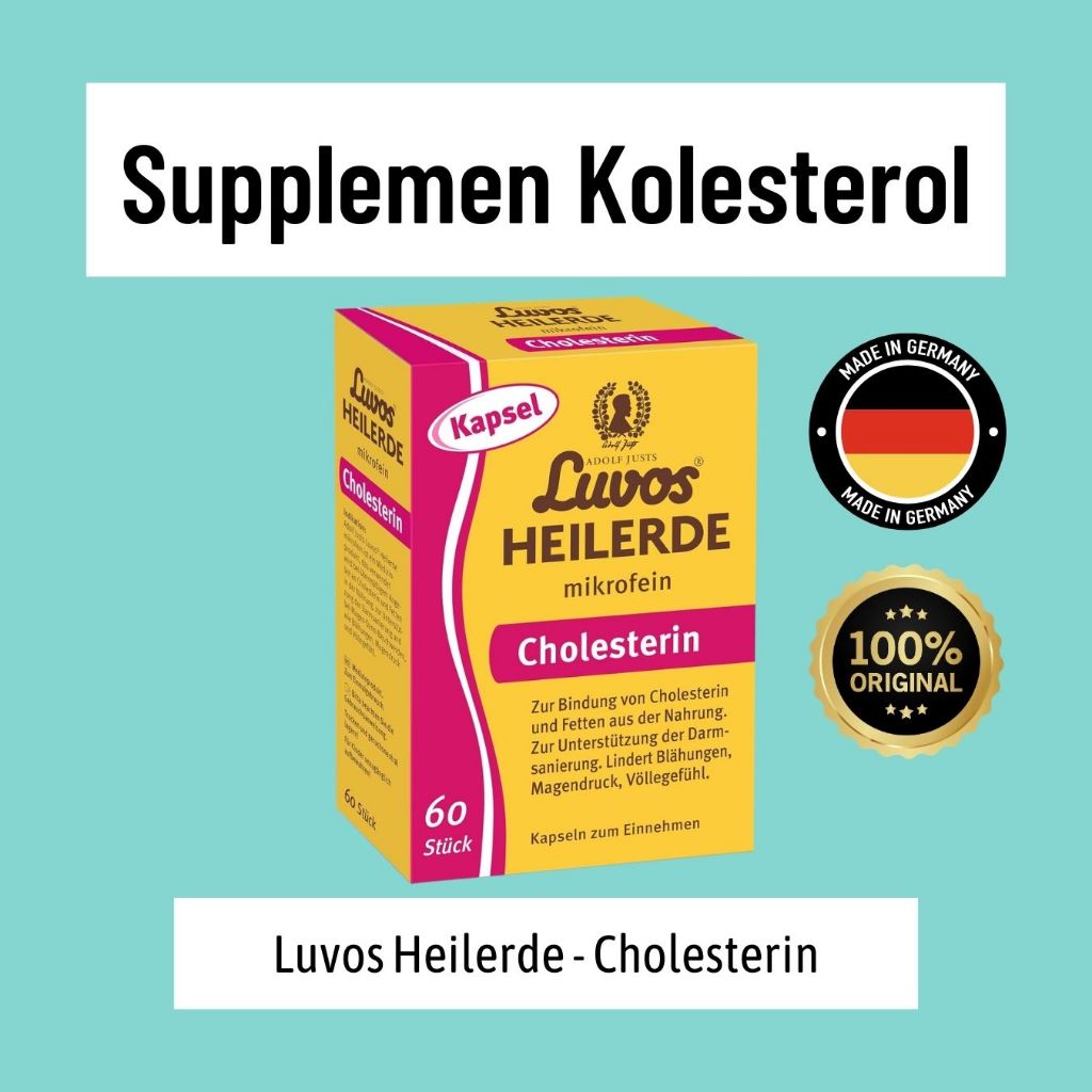 Supplemen Vitamin Luvos Heilerde Anti-Cholesterin - Suplemen Penurun Kolesterol Alami (Jerman) Made 