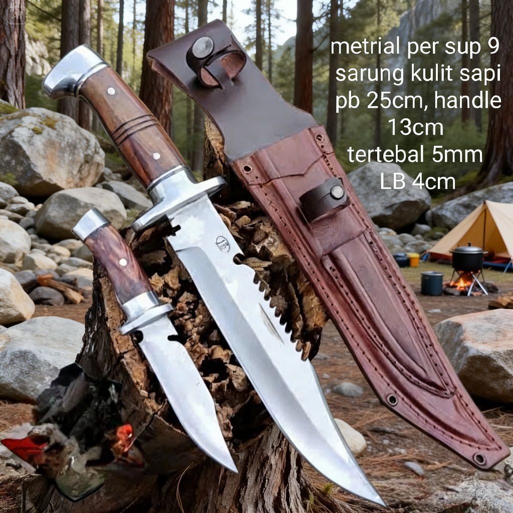 pisau set Rambo tactical survival outdoor