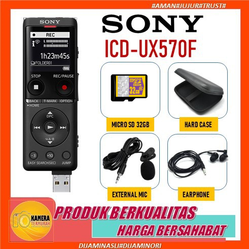 Sony ICD-UX570F ICD-UX570 Digital Voice Recorder/Alat Rekam Sony ICD-UX570F