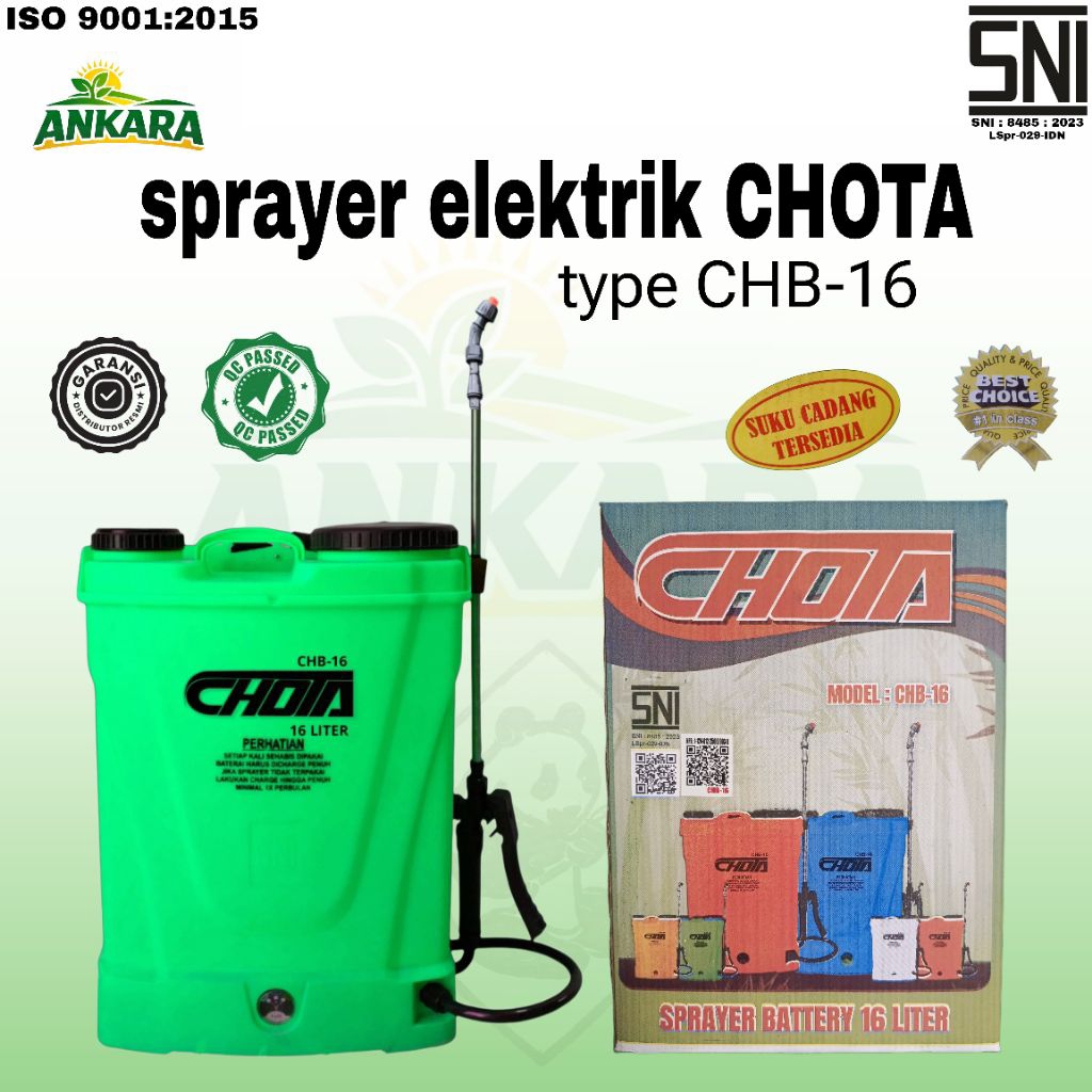 Sprayer Tangki Semprot Tanaman Elektrik CHOTA 16 LITER (CHB-16)