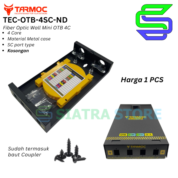 Tarmoc Fiber Optic mini OTB 4 Core SC | Roset FO Besi 4C Kosongan