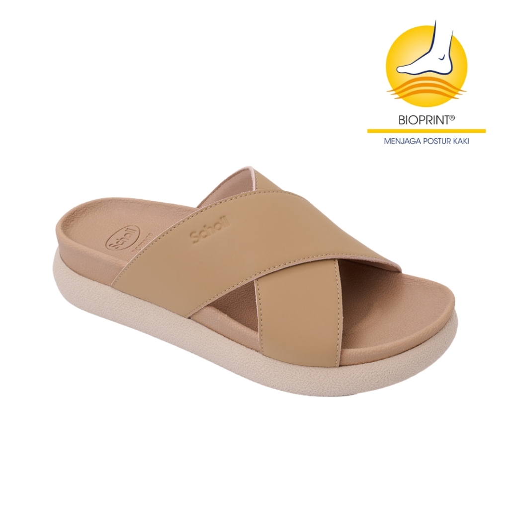 Scholl Gift Chunky Brown Sandal Wanita