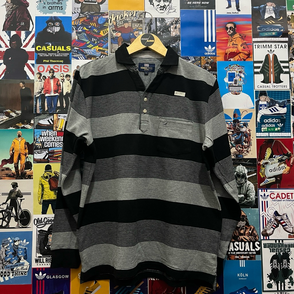 Long Sleeve / Polo Shirt / Rugby Shirt / Vintage / Second / MICHIKO LONDON