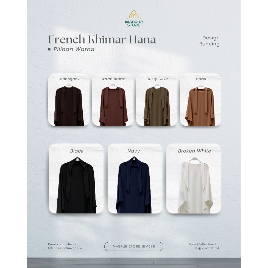 French Khimar Hana Jersey | French Khimar | French Khimar Jersey | Jilbab Malay