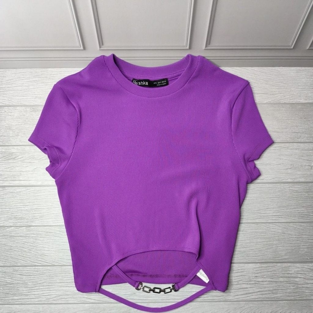 crop ungu bershka crop bershka atasan crop ungu atasan bershka