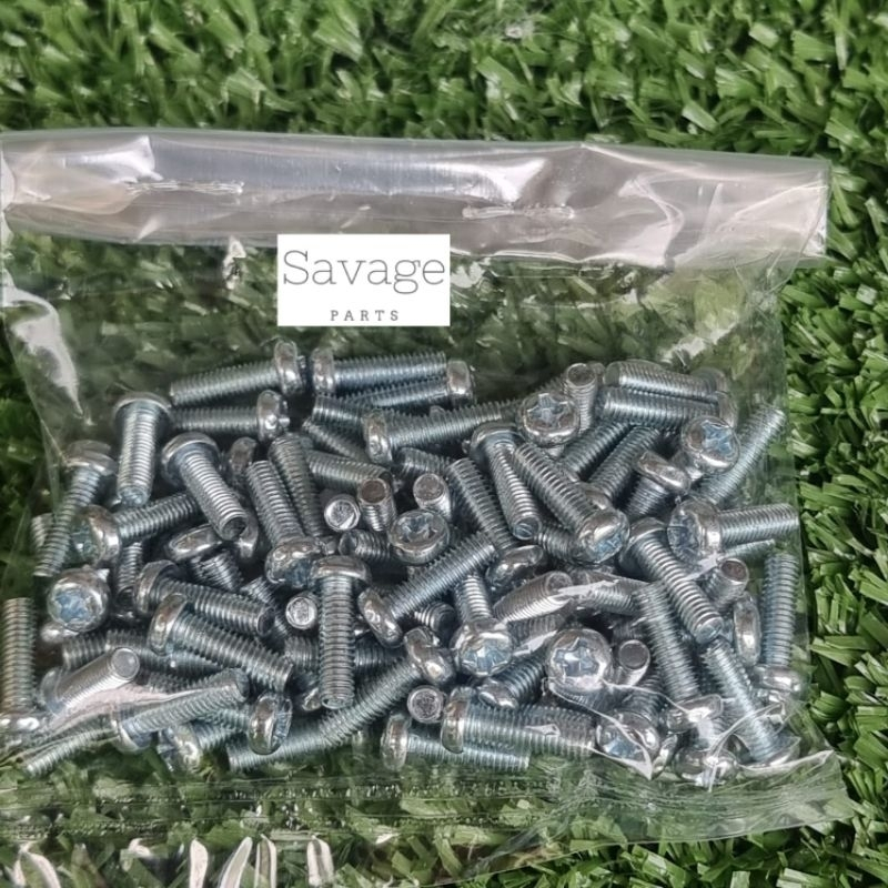 100 PCS BAUT 3X10MM SPIKON BAUT JENGKOL JP M3 X 10MM