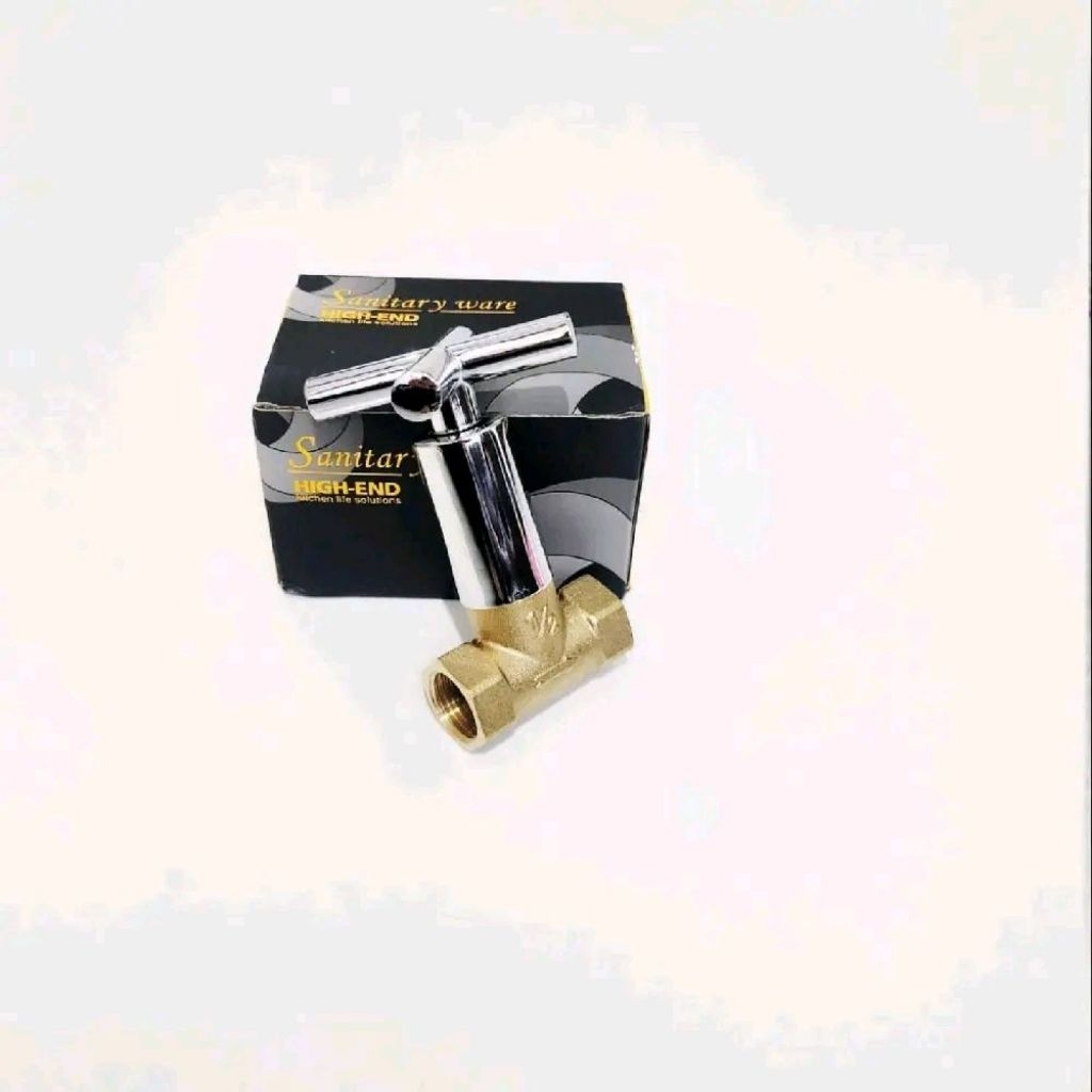 Kran Shower Tanam 1/2" inch / Keran Air Kran Wall Shower Kuningan / Stop Kran Tanam Kuningan SANITAR