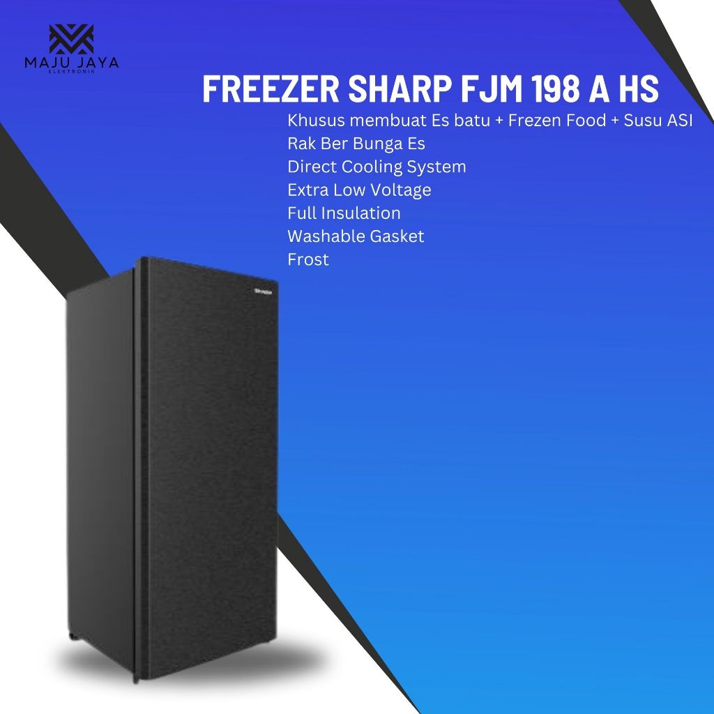 FREEZER SHARP FJM 198 A HS 185 LITER LOW WATT STAND FREEZER 49 W 8 Rak