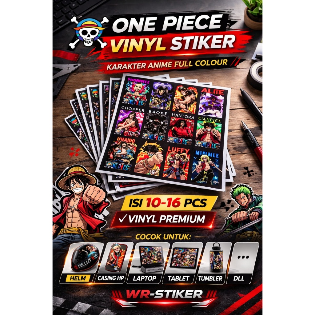 Stiker Pack ANIME | STIKER MOTOR HELM | STIKER LAPTOP TUMBLER BUKU TULIS