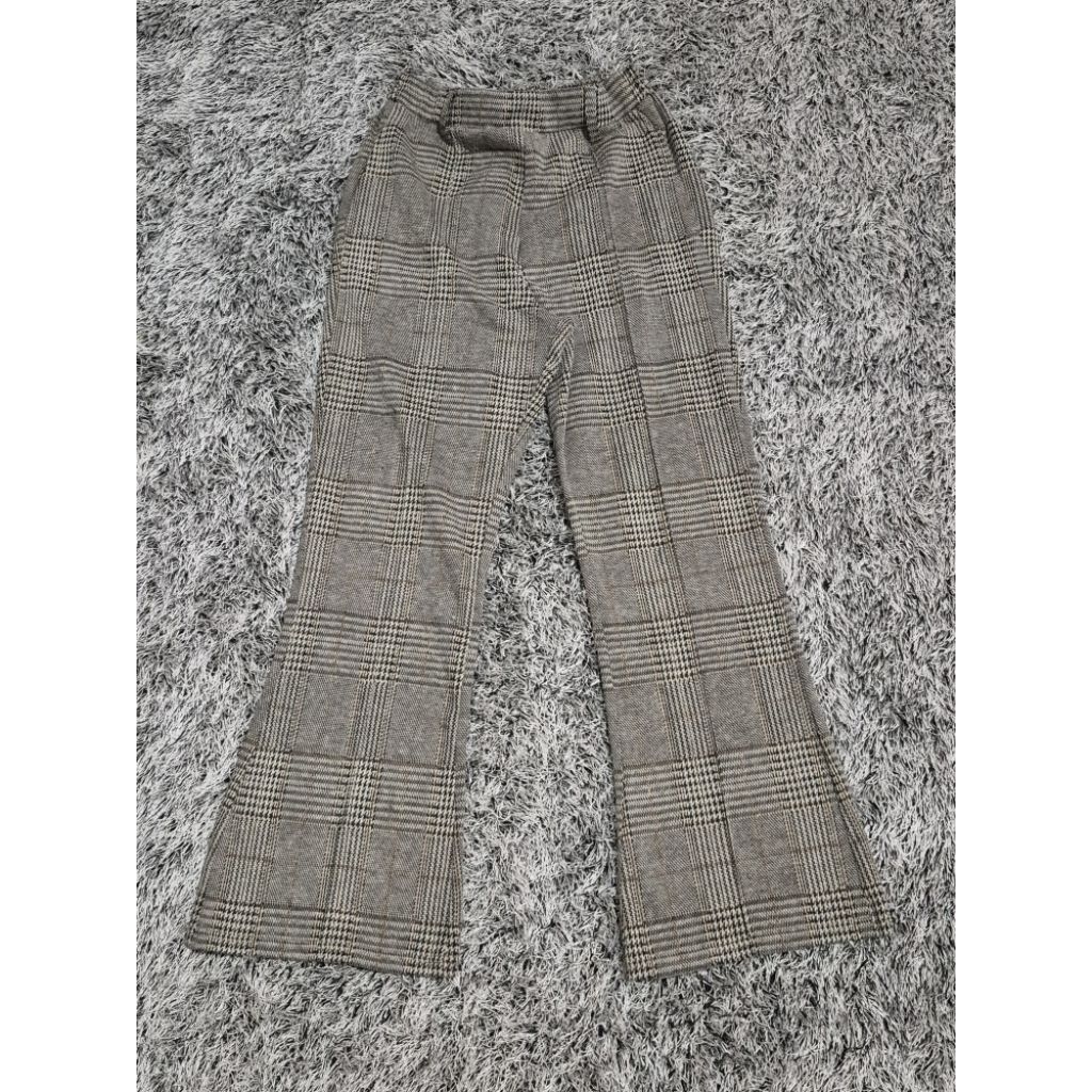 celana cutbray flanel tartan