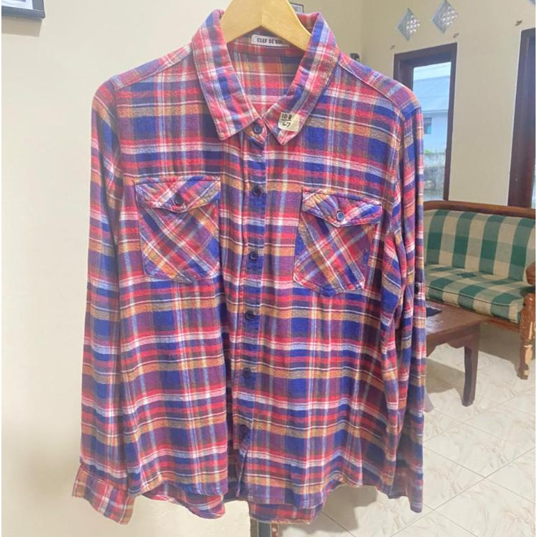 CLEF DE SOL KEMEJA FLANEL WANITA