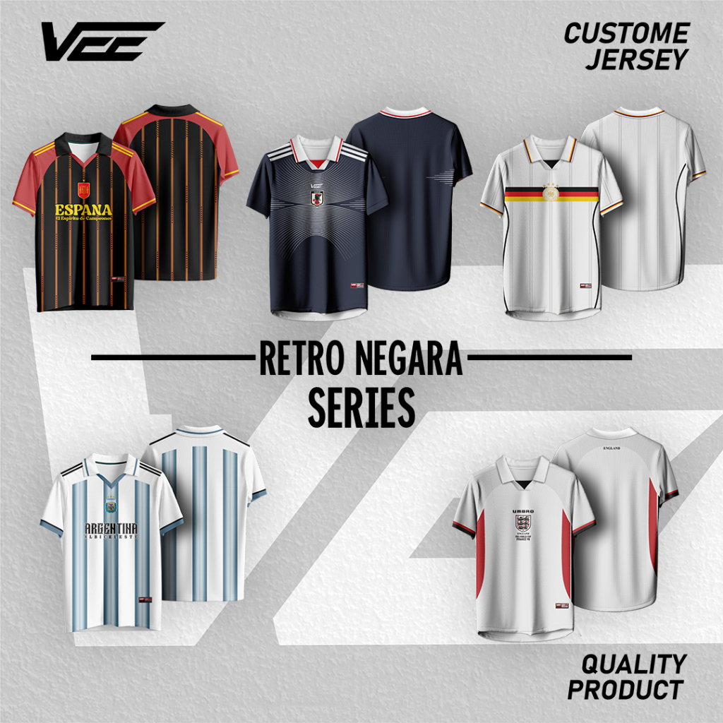 Jersey Vintage Fantasy // Jersey Casual // Jersey Retro ENGLAND//SPANYOL//ARGENTINA//JERMAN//JEPANG