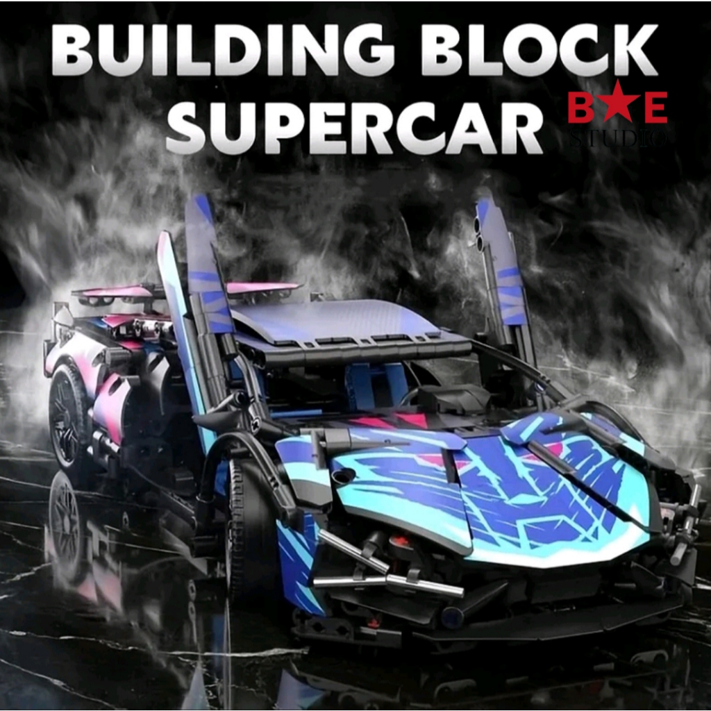 Mainan Anak Mobil Model Lamborghini 1:14 ABS 1314PCS Merakit Blok Edukasi lego permainan lego techni