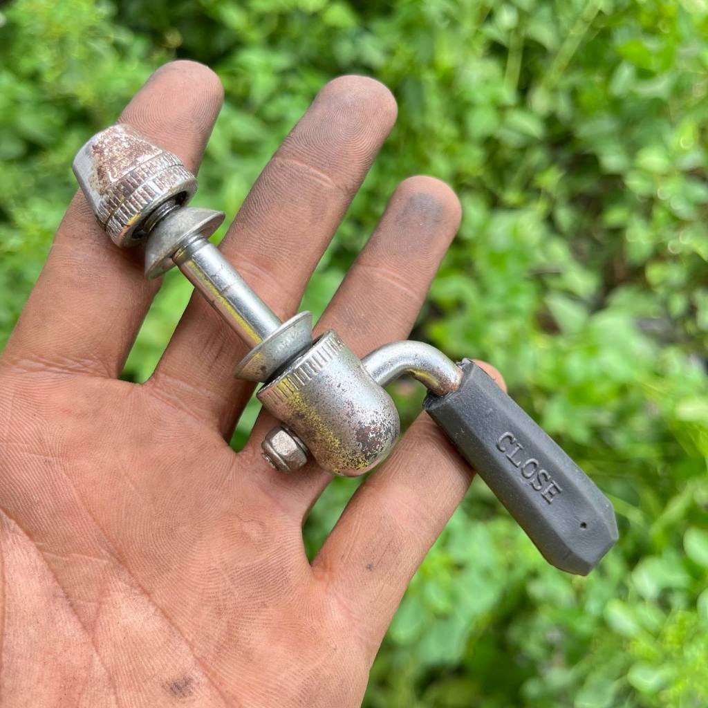 Baut setclamp seatpost QR sepeda besi vintage jadul chrome kokoh