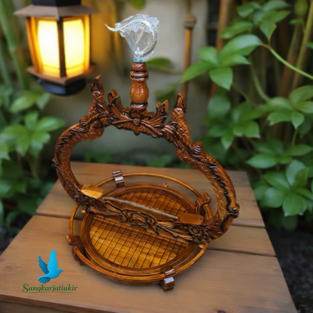 Sangkar Layang Kayu Jati Ukiran