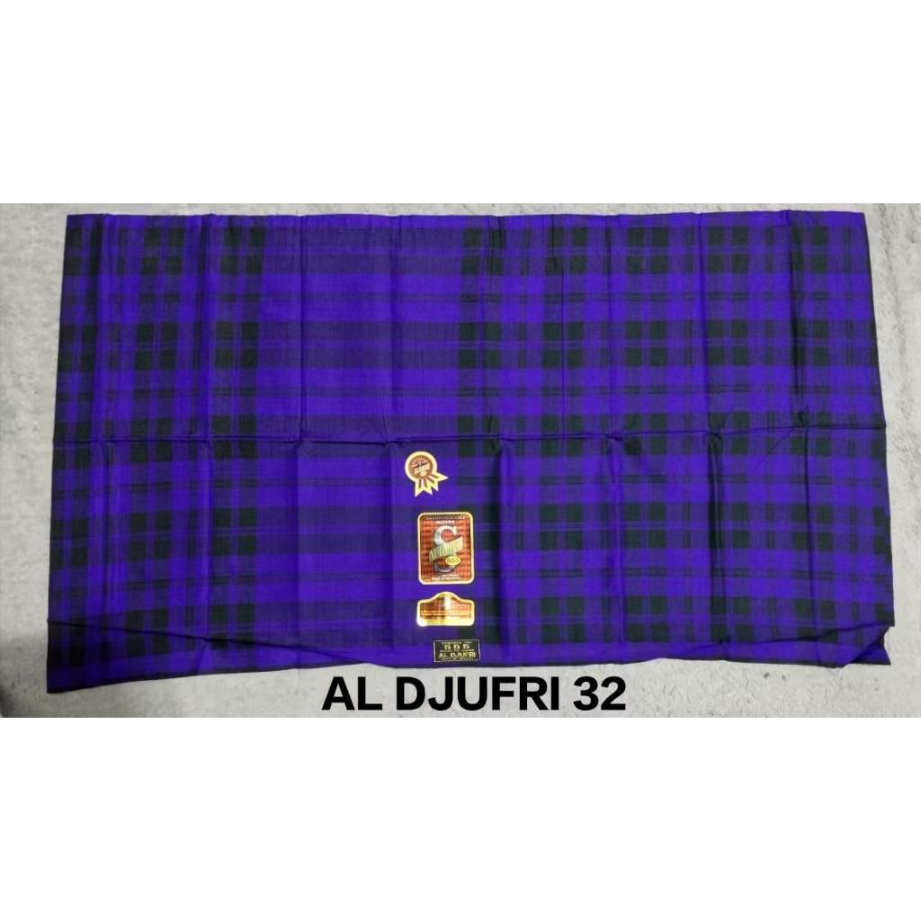 Sarung Al Djufri 555 Bahan full Sutera Jahit Tengah Original