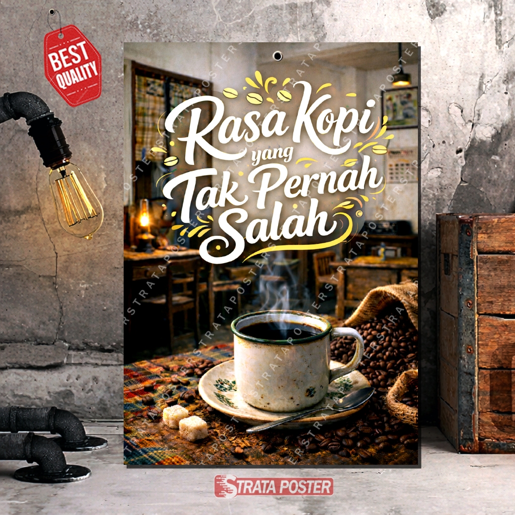 Hiasan Poster Dinding Kopi Vintage Rustic Dekorasi Cafe Aesthetic